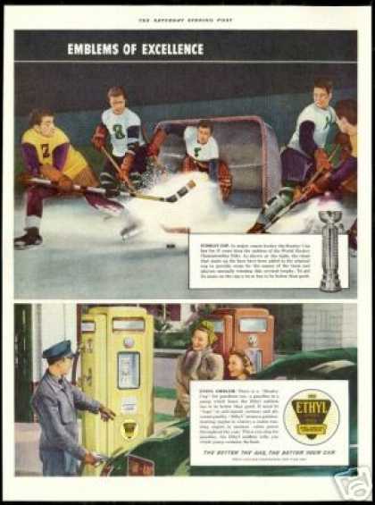 Ice Hockey Photo Stanley Cup Ethyl Gas (1941)