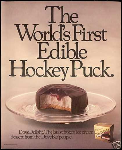 Edible Hockey Puck Dove Ice Cream Photo (1987)