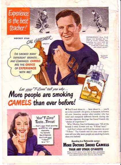 Camels Cigarettes – Hockey Cal Gardner – Sold (1948)